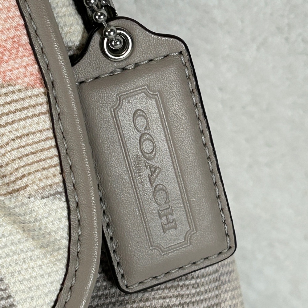 Coach Soho Flap Shoulder Bag Signature C Monogram Canvas Leather Trim F19238 - Picture 2 of 16